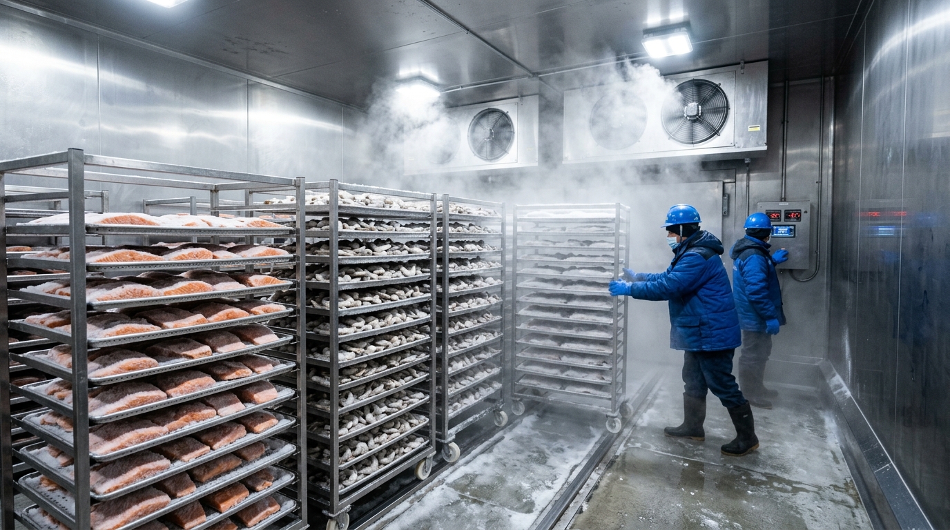 Hầm Đông Gió Cấp Tốc Blast Freezer Tunnel: Giải Pháp Cấp Đông Khối Lượng Lớn