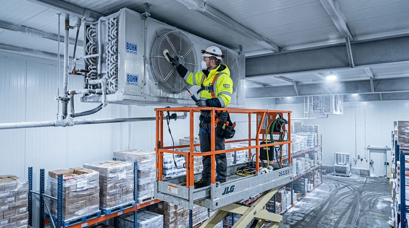 Dàn Lạnh Công Nghiệp Unit Cooler: Trao Đổi Nhiệt Siêu Tốc, Bước Cánh Rộng Chống Bám Đá