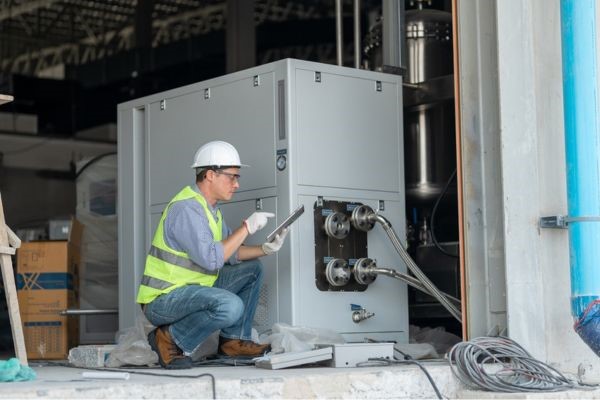 Hình ảnh thực tế kỹ thuật viên Tan Long kiểm tra an toàn vận hành hệ thống lạnh